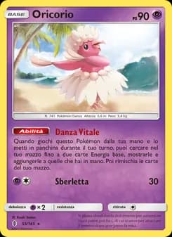 Oricorio card in Italian