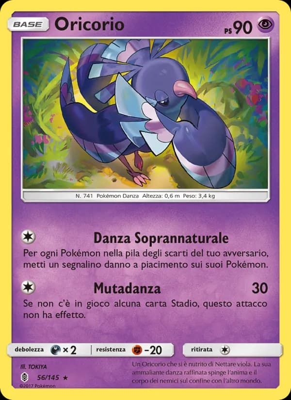 Oricorio card in Italian