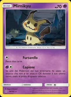 Mimikyu card in Italian