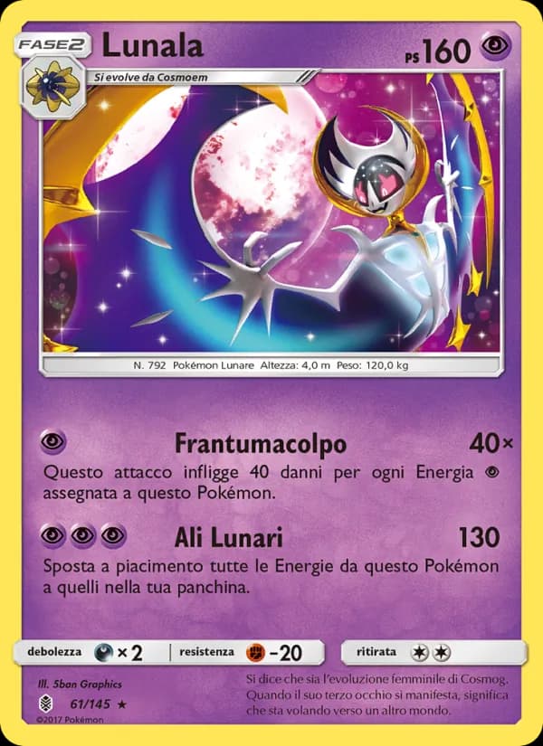 Lunala card in Italian