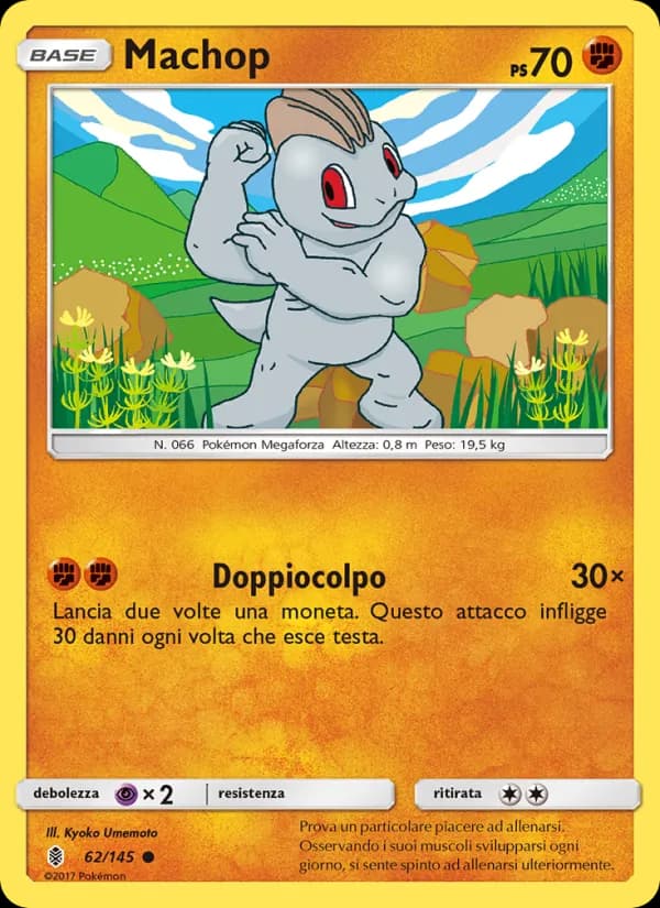Machop card in Italian