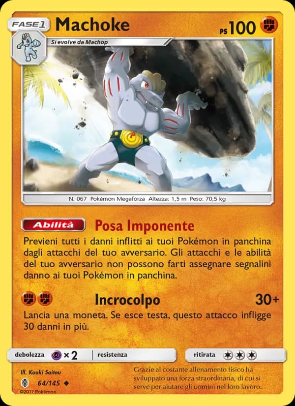 Machoke card in Italian