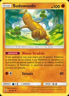 Sudowoodo card in Italian