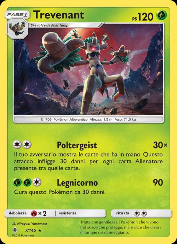 Trevenant card in Italian
