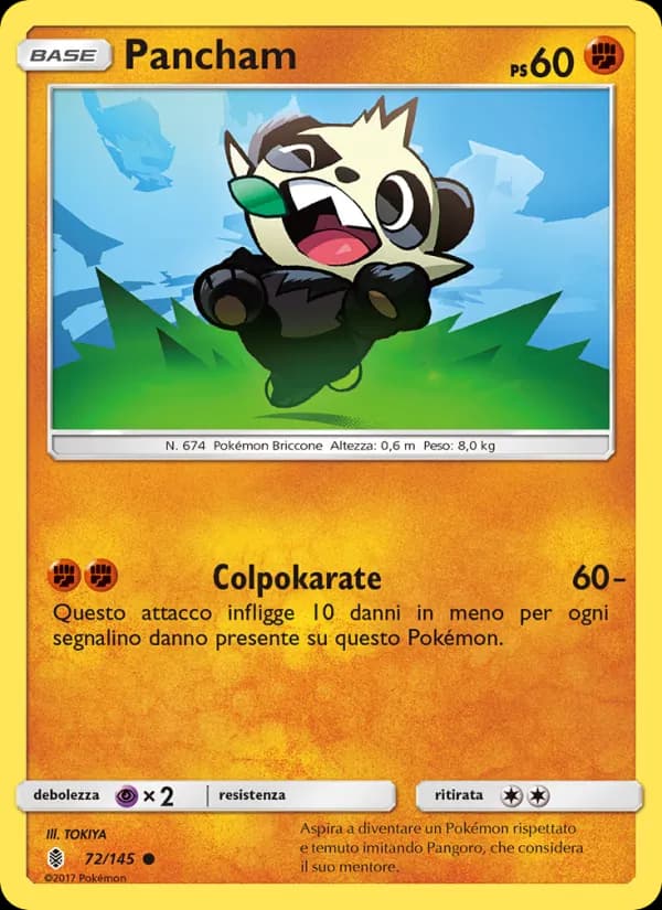 Pancham card in Italian