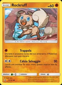 Rockruff card in Italian