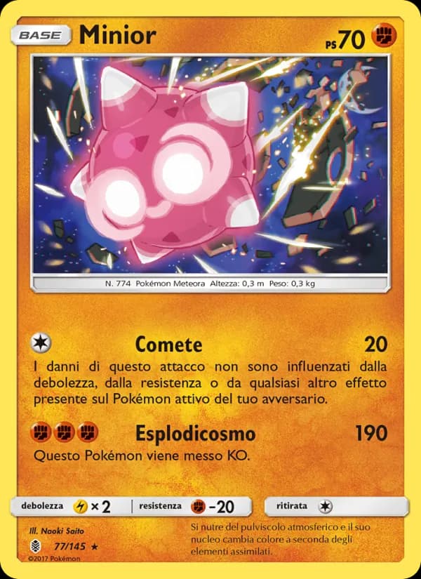 Minior card in Italian