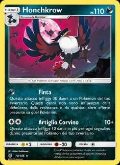 Honchkrow card in Italian