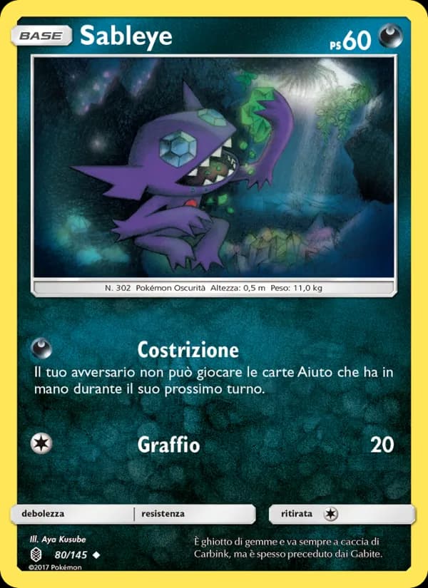 Sableye card in Italian