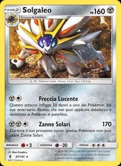 Solgaleo card in Italian