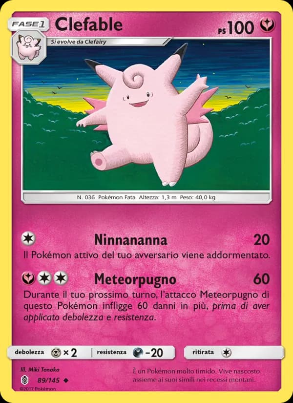 Clefable card in Italian