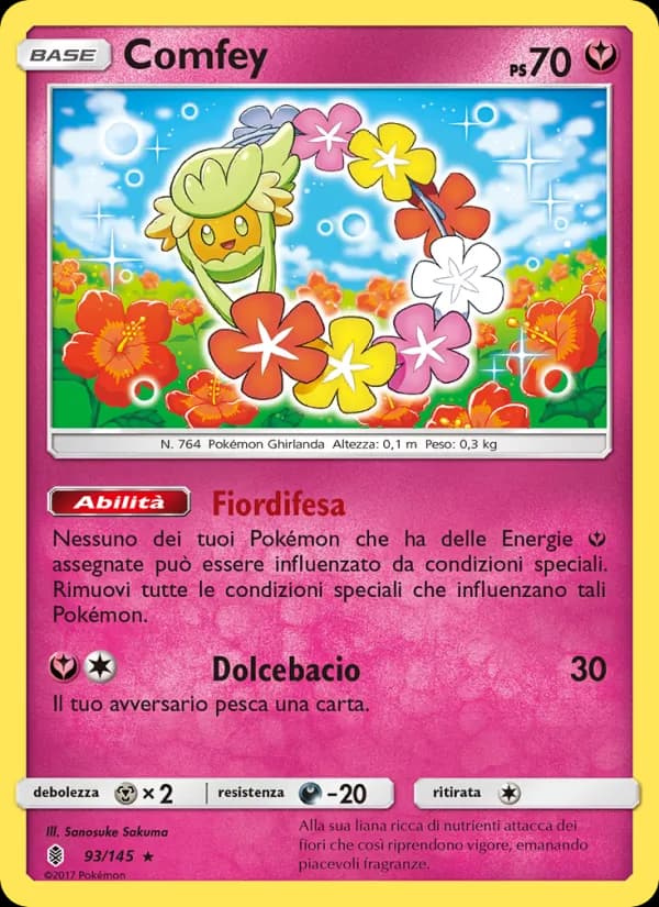 Comfey card in Italian
