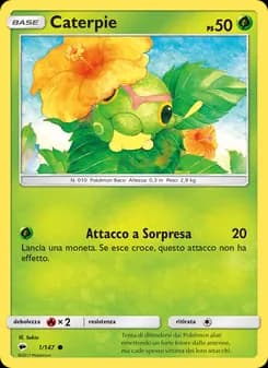 Caterpie card in Italian