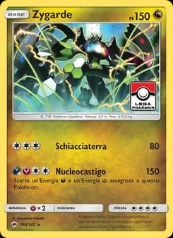 Zygarde card in Italian