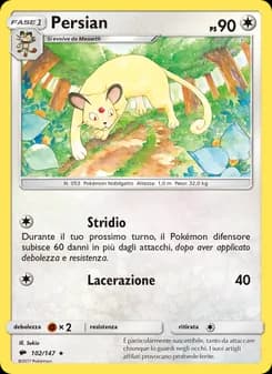 Persian card in Italian