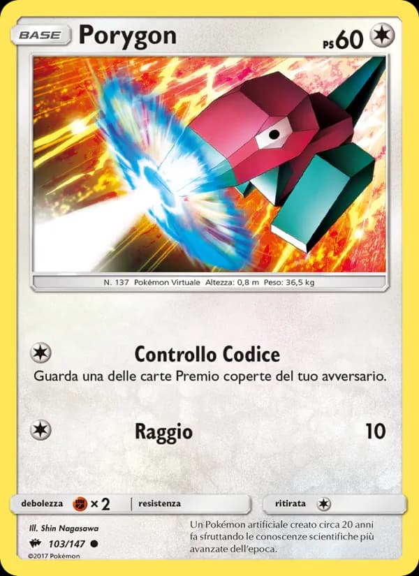 Porygon card in Italian