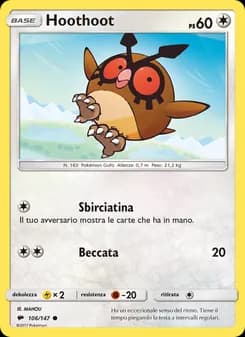 Hoothoot card in Italian