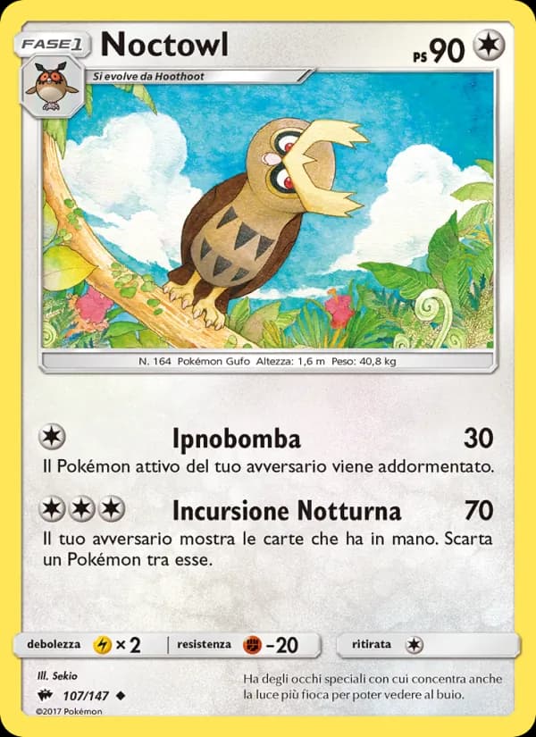 Noctowl card in Italian