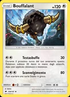 Bouffalant card in Italian