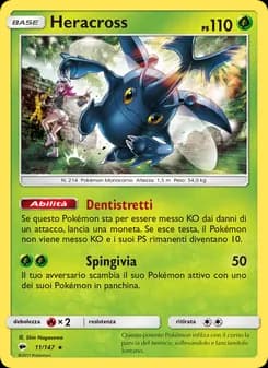 Heracross card in Italian