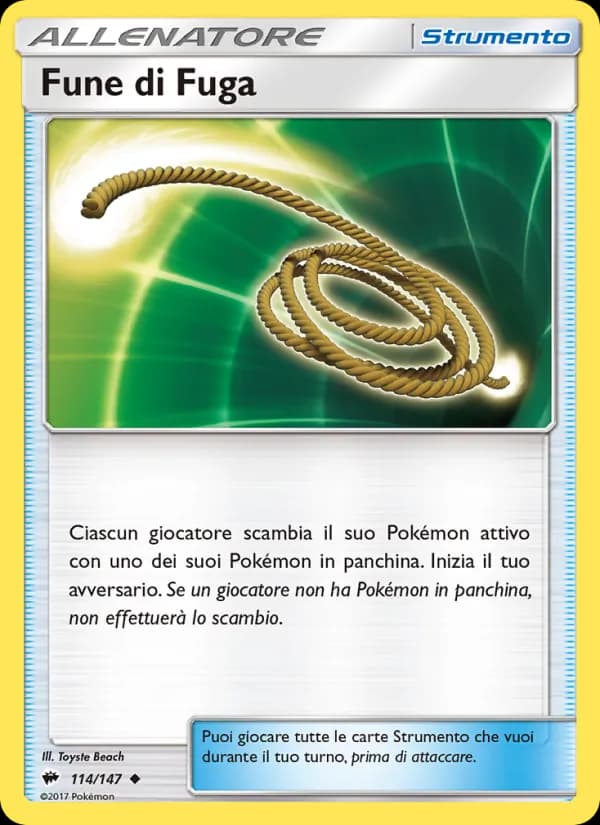 Fune di Fuga card in Italian