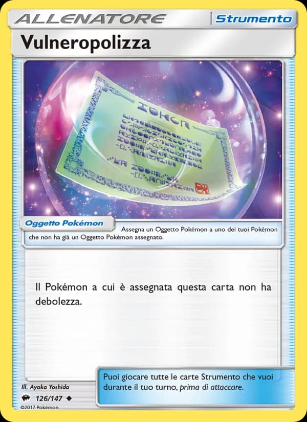 Vulneropolizza card in Italian