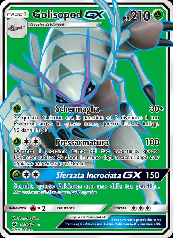 Golisopod GX card in Italian