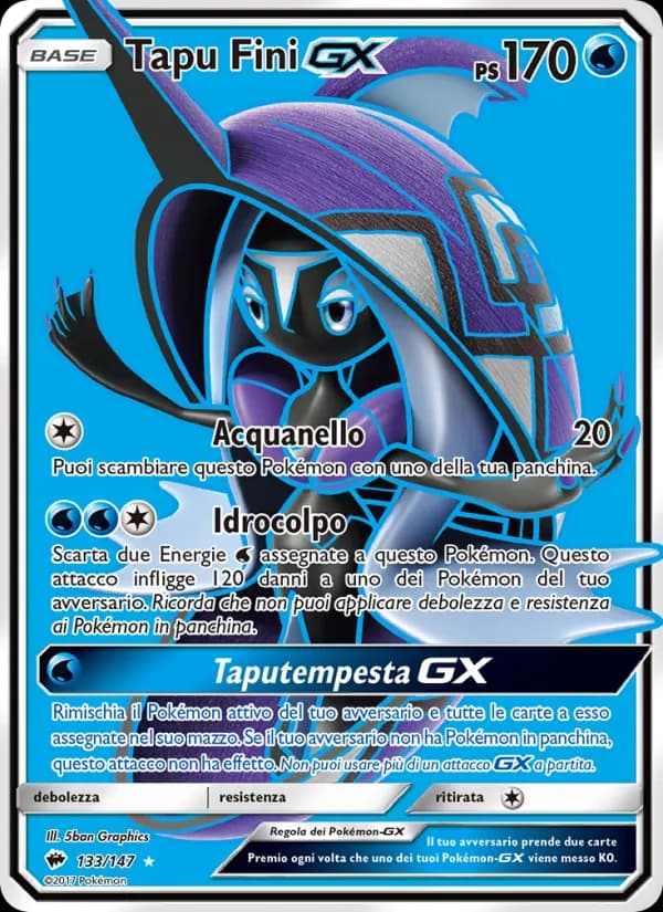 Tapu Fini GX card in Italian