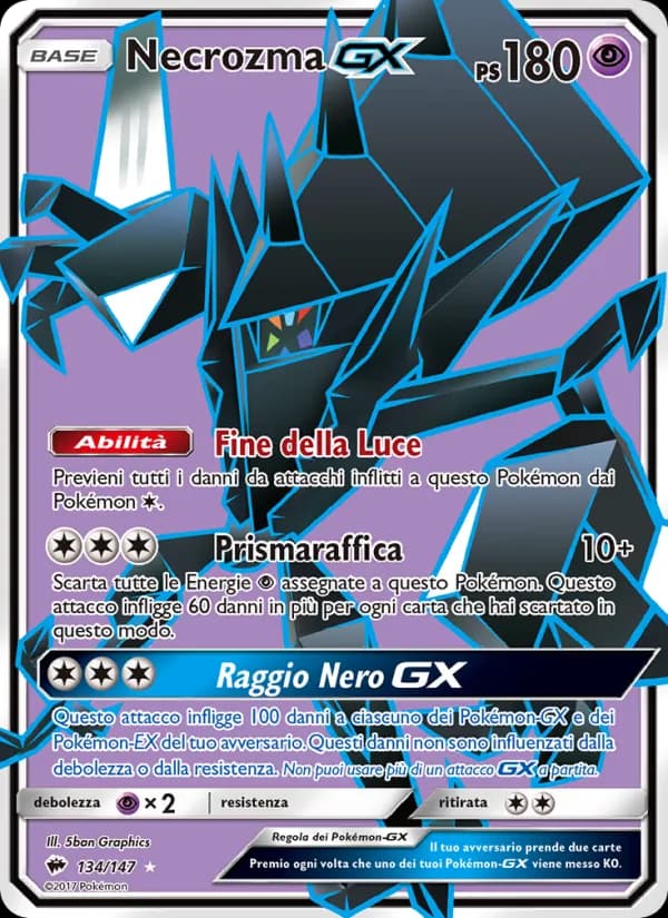 Necrozma GX card in Italian