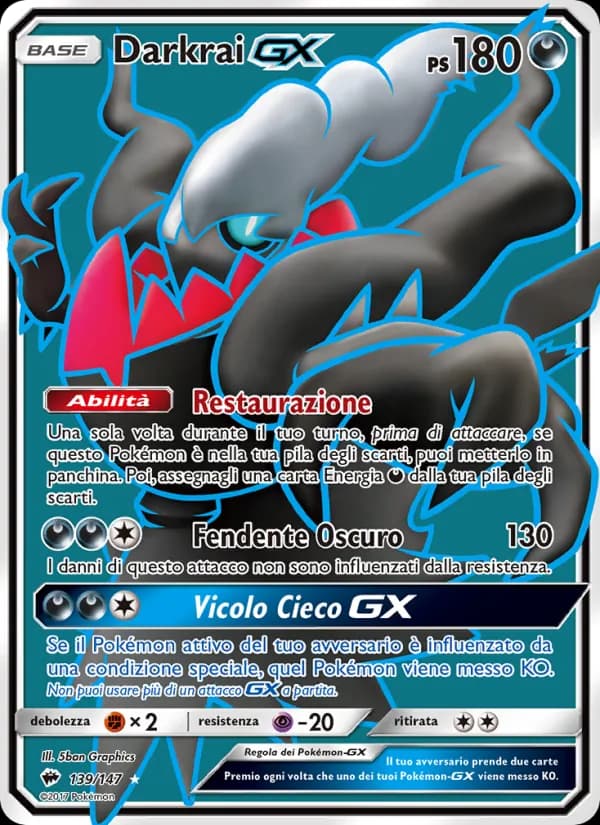 Darkrai GX card in Italian
