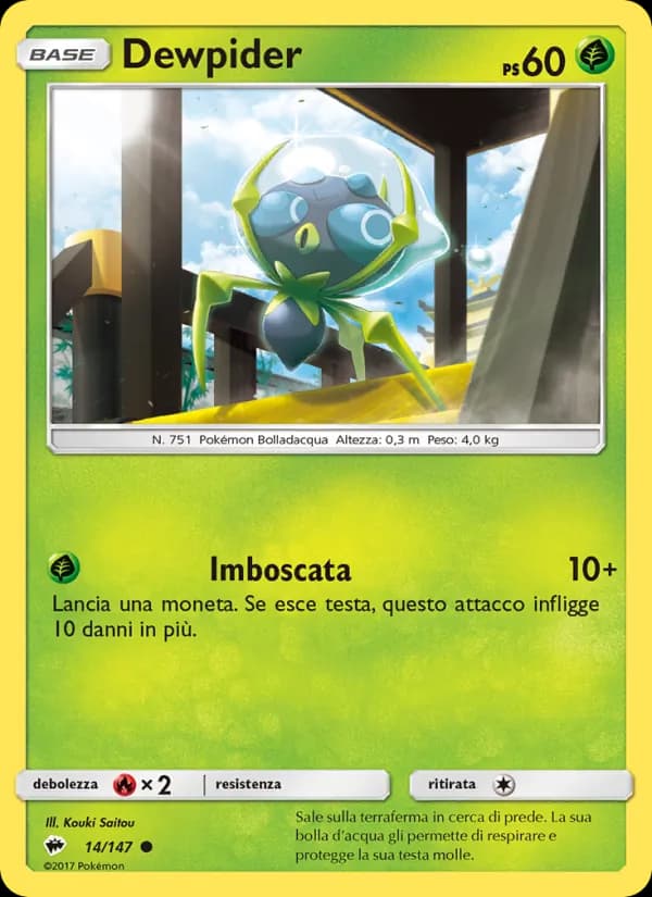 Dewpider card in Italian