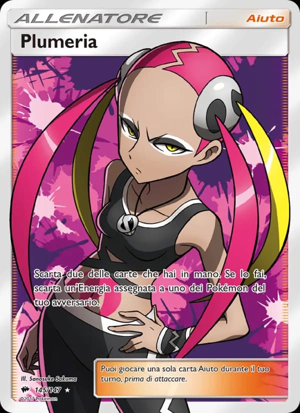 Plumeria card in Italian
