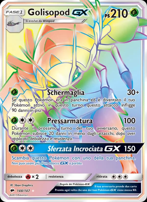 Golisopod GX card in Italian