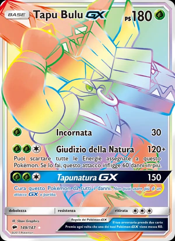 Tapu Bulu GX card in Italian