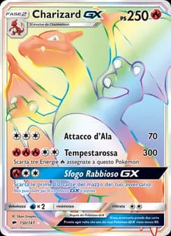 Charizard GX card in Italian