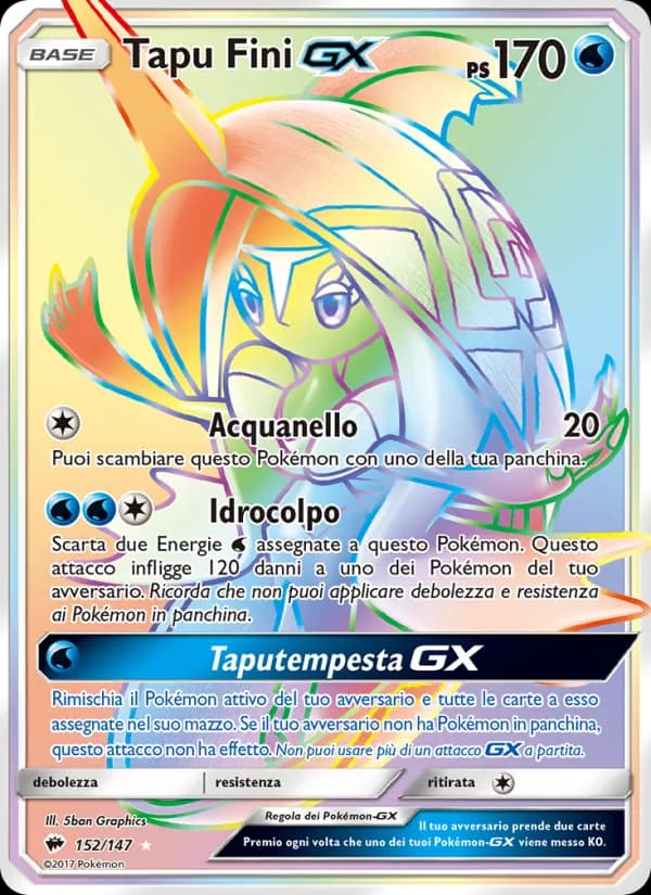 Tapu Fini GX card in Italian