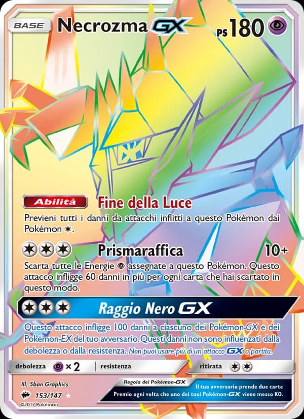 Necrozma GX card in Italian
