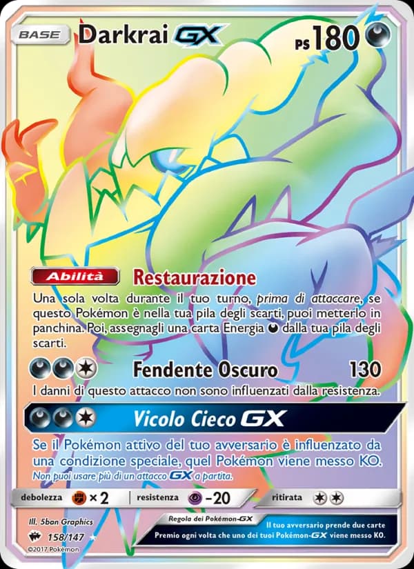 Darkrai GX card in Italian
