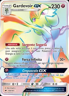 Gardevoir GX card in Italian
