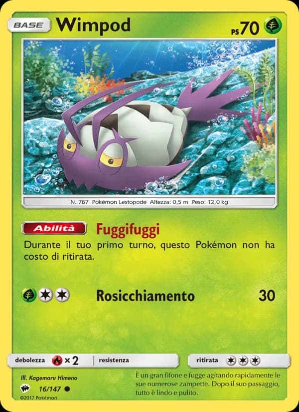Wimpod card in Italian