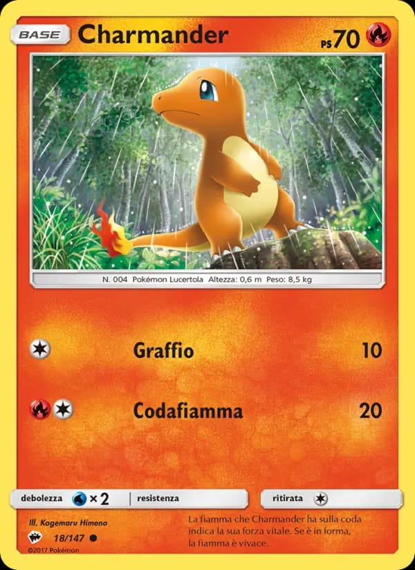 Charmander card in Italian