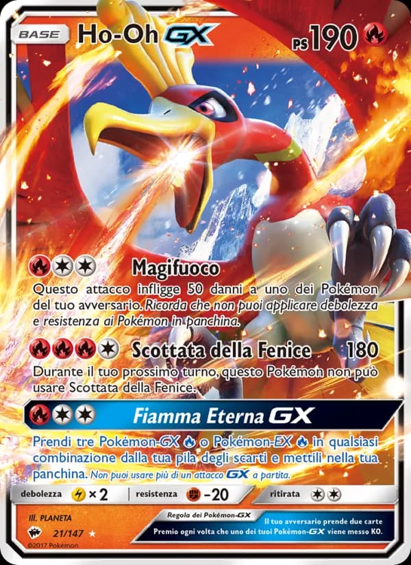 Ho-Oh GX card in Italian