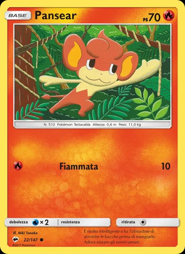 Pansear card in Italian