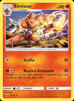 Simisear card in Italian