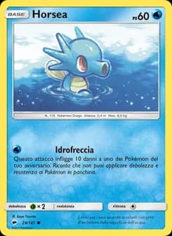 Horsea card in Italian