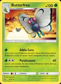 Butterfree card in Italian