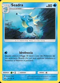 Seadra card in Italian