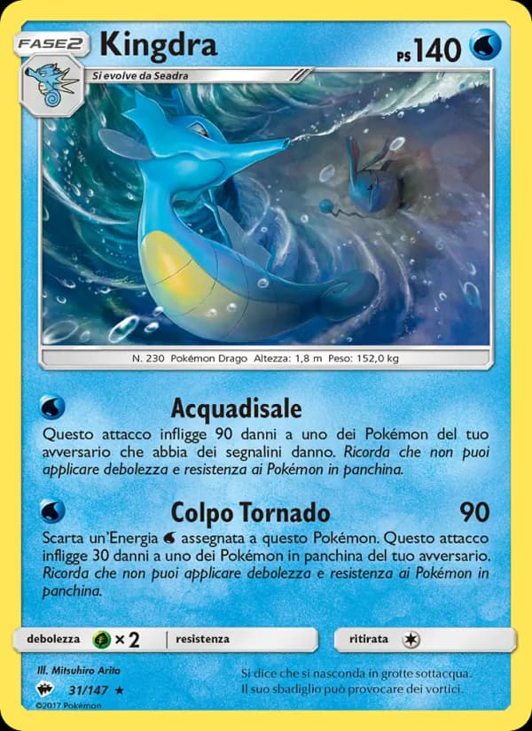 Kingdra card in Italian