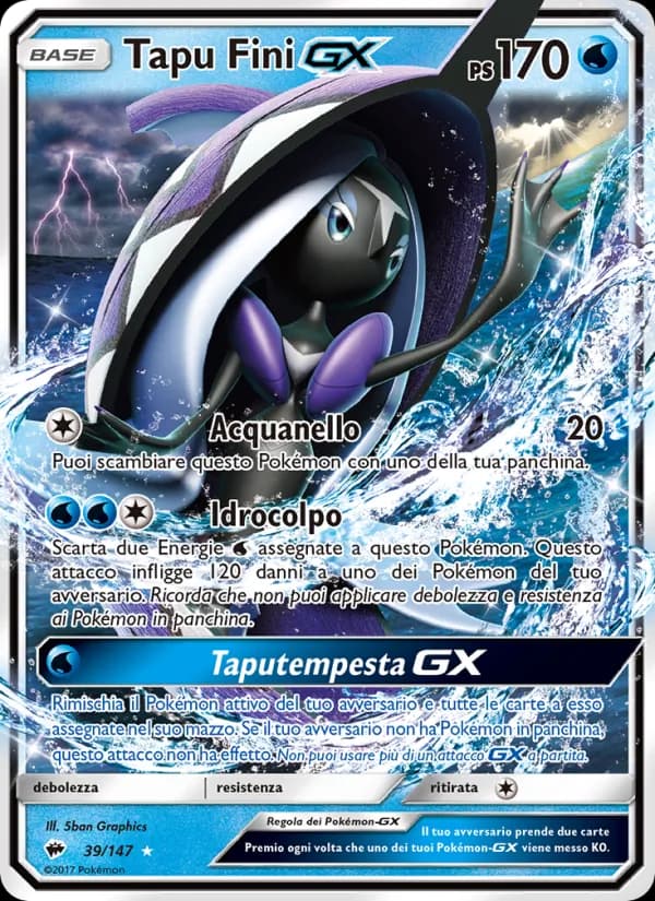 Tapu Fini GX card in Italian