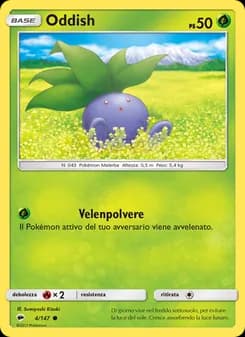 Oddish card in Italian
